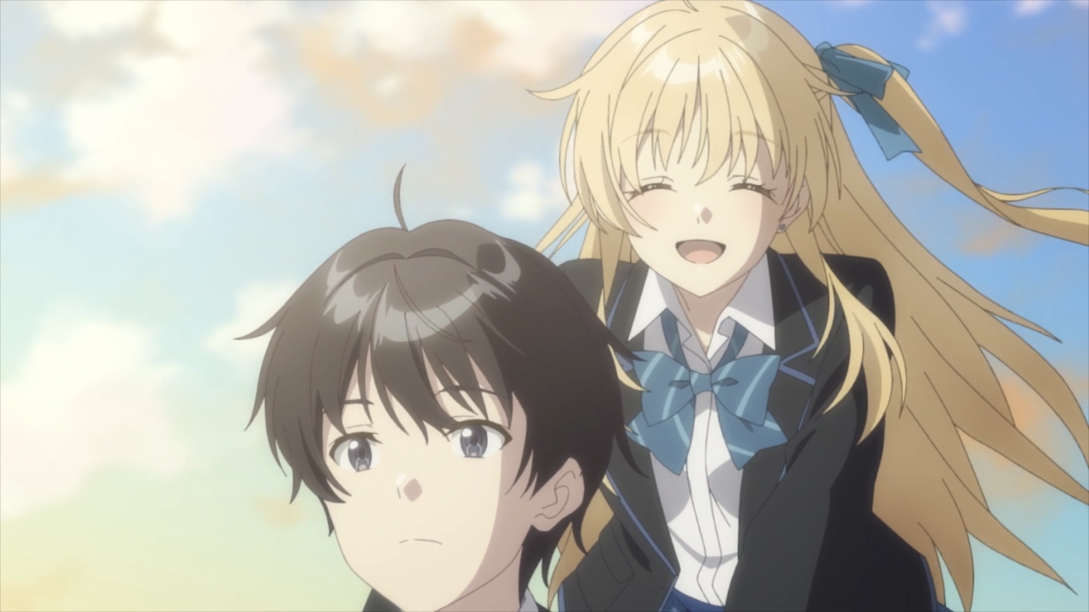 【画像】今期アニメ「千歳くんはラムネ瓶のなか」、1話でヒロインがおっぱいを押し付けてくるシーン